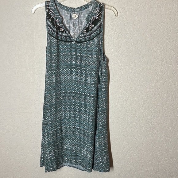 O’Neill Gemma Woven Boho Tank Dress. Agave green. Sz L. Mixed print floral. EUC. - Picture 3 of 6